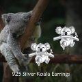 wholesale 925 Sterling Silver Koala Bear Stud Earrings for Women and Girls - Cute Animal  Set-0-5