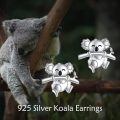 wholesale 925 Sterling Silver Koala Bear Stud Earrings for Women and Girls - Cute Animal  Set-0-5
