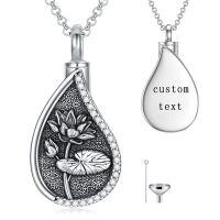 wholesale 925 Sterling Silver Lapis Lazuli Heart Necklace Wholesale With Diamonds And Funnel-07-Lotus-Custom-07-Lotus