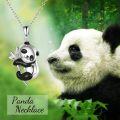 wholesale 925 Sterling Silver Cute Red Panda Raccoon Cow Pendant Necklace for Women-0-4
