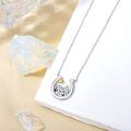 wholesale 925 Sterling Silver Horseshoe & Mountain Pendant Necklaces for Women Girls  48cm Chain Length-0-2