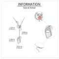 wholesale 925 Sterling Silver Phantom of The Opera Mask Pendant with Rose Flower Chain Necklaces Gifts for Women-0-4