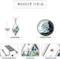wholesale 925 Sterling Silver Abalone Shell Cubic Zirconia Cut Mountain Pendant Necklace for Women-0-3