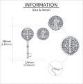 wholesale 925 Sterling Silver St. Benedict Key Pendant Necklace with Medal Charm for Men & Women-0-4
