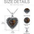 wholesale 925 Sterling Silver Blue Crystal Heart Locket Necklace for Women - Always in My Heart-0-32