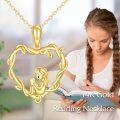 wholesale 14K Gold Peace Sign Musical Instrument Pendant Necklace for Women and Girls-0-3