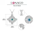 wholesale 925 Sterling Silver Birthstone Witches Knot Pendant Necklace-0-4