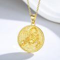 wholesale Gold Scorpio Zodiac Sign Pendant Necklace for Women - 925 Sterling Silver-0-1