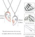 wholesale 925 Sterling Silver Flamingo Heart Mother Daughter Necklaces Set for Mom and Me Gifts-0-2