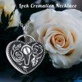 wholesale TOUPOP Unisex Sterling Silver Lock-shaped Cremation Jewelry For Ashes, Heart Memorial Keepsake Necklace, 20 Inch Chain, Perfect For Bereaved Women, Valentine's Day -0-4