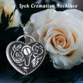 TOUPOP Sterling Silver Lock Cremation Jewelry For Ashes Memorial Necklace-0-4