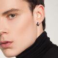 wholesale Black  Geometric Hoop Earrings for Men - Father's Day Gifts-0-4