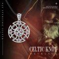 wholesale 925 Sterling Silver Celtic Knot Viking Pendant with Black Leather Cord for Men & Women s-0-5