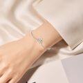 wholesale 925 Sterling Silver Adjustable Bracelet with Gold Heart Charm for Women Girls Animal Lover Gift-0-2