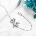 wholesale 925 Sterling Silver Moonstone Butterfly Charm Bracelet - Mothers Day Gift for Her-0-2