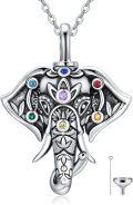 wholesale 925 Sterling Silver Multicolor Cubic Zirconia Elephant Pendant Necklace for Women-0-0