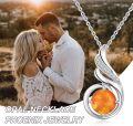 wholesale 925 Sterling Silver & Opal Phoenix Necklace - Lucky Renewal Romantic Colorful Jewelry Gift for Women-0-2