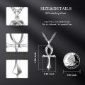 wholesale 925 Sterling Silver Ankh Cross Pendant Necklace - Egyptian Symbol Charm for Men & Women-0-3