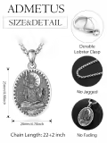 wholesale 925 Sterling Silver Zodiacl Bodhisattva Pendant Necklaces Wholesale  Buddha Talisman Protection Jewelry for Men with 24+2 Round Chain-0-1