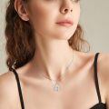 wholesale 925 Sterling Silver Lion Heart Pendant Necklace With Gold Hat And Cz Stones-0-1