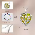 TOUPOP Sterling Silver & Zircon Birthstone Tree Of Life Necklace-0-3
