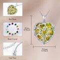 TOUPOP Sterling Silver & Zircon Birthstone Tree Of Life Necklace-0-3