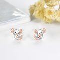 wholesale 925 Sterling Silver Axolotl Stud Earrings - Adorable Animal Jewelry for Women-0-1