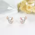wholesale 925 Sterling Silver Axolotl Stud Earrings Wholesale - Adorable Animal Jewelry for Women-0-1