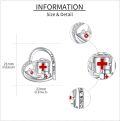 wholesale 925 Sterling Silver Nurse Heart Pendant Thank You Gift for Doctor Medical Jewelry-0-3