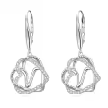 TOUPOP Sterling Silver & Stone Double Heart Dangle Earrings Birthday Christmas Gifts-0-0