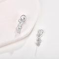 wholesale 925 Sterling Silver Vintage Peacock Feather Ear Climber Studs with Black Onyx Stones for Women-0-4