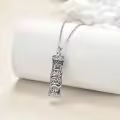 TOUPOP Sterling Silver & Stone Dragon Urn Necklace for Ashes Memorial Jewelry-0-4