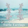 wholesale 925 Sterling Silver Sea Turtle Ear Climber Earrings for Women - Hypoallergenic Jewelry-0-1