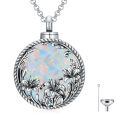 wholesale 925 Sterling Silver Opal Locket Necklace With Flower Design And Accessories-0-0