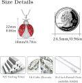 wholesale 925 Sterling Silver Ladybug Photo Locket Pendant Necklace with Chain for Women Girls  45cm Length-0-3