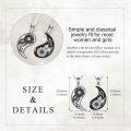 wholesale 925 Sterling Silver Yin Yang Sunflower & Moon Couple Necklaces-0-2