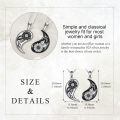 wholesale 925 Sterling Silver Yin Yang Sunflower & Moon Couple Necklaces-0-2