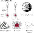 wholesale 925 Sterling Silver Gold-Plated Moonstone & Opal Starburst Leverback Drop Earrings-0-46