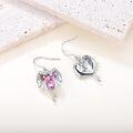 wholesale 925 Sterling Silver Birthstone Dragon Dangle Earrings for Women (Jan Dec)-0-2