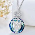 wholesale Sterling Silver Crystal Celtic Knot Heart Ashes Memorial Necklace for Women-0-5
