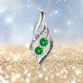 wholesale 925 Sterling Silver Twisted Pendant With Purple Stones-0-57