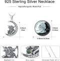 wholesale 925 Sterling Silver Moon Highland Cow Pendant Necklaces for Women's -0-1