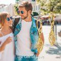 wholesale 14k Solid Gold Filigree Drop Earrings for Women Leverback Fine Jewelry Birthday Gifts for Her-0-4