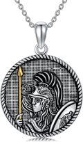 wholesale 925 Sterling Silver Saint Christopher Medal with Spear and Shield Necklace for Men Women Catholic Protection s 48 Chain-0-0