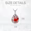 TOUPOP Sterling Silver Crystal Tree Of Life Birthstone Necklace Family Pendant Gift-0-5