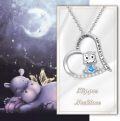 wholesale 925 Sterling Silver Hippo Love You Forever Pendant Necklaces Gifts for Women-0-4