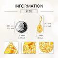wholesale Gold Plated Citrine Flower Drop Earrings for Women 925 Sterling Silver Leverback  Idea-0-2