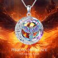 wholesale 925 Sterling Silver Rainbow Crystal Celtic Phoenix Pendant Necklace-0-8