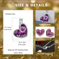 TOUPOP Sterling Silver Crystal I Love You Mom Heart Jewelry Gift-0-4