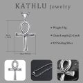 wholesale 925 Sterling Silver Ankh Cross Pendant Necklace for Men & Women - Egyptian Symbol of Life and Immortality s-0-4